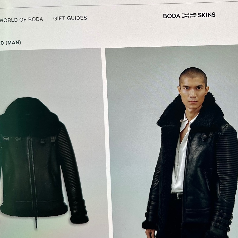 BODA SKINS 100% Genuine Shearling Coat (men’s)